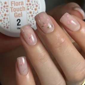 Гель для наращивания ногтей Crooz Flora Touch Gel 02 (с сухоцветами) 15мл