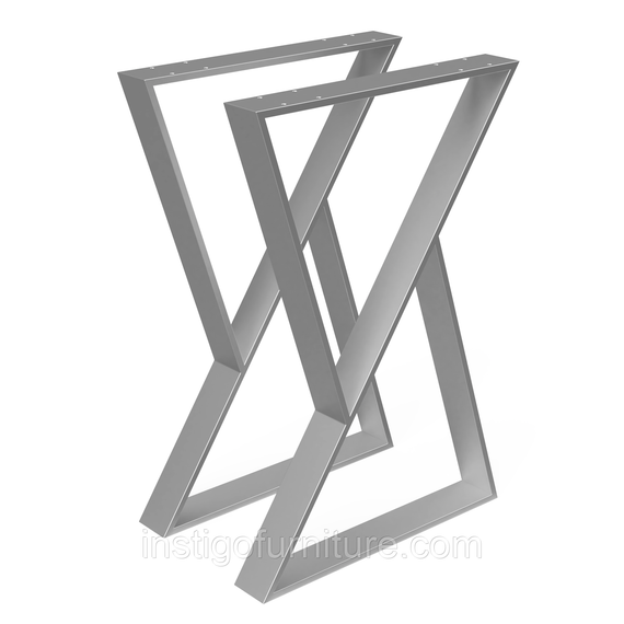 Комплект опор для столу з металу 500×70mm, H=730mm (профільна труба: 70x11mm) Сірий