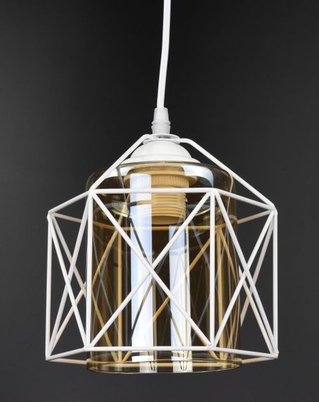 Люстра підвісна LOFT на 1 лампочку 27058 Білий 25-100х16х19 см. | Зображення 1