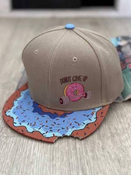 Кепка снепбек (Snapback) Пончик зі штангою Бежевий 56-61р (9104)