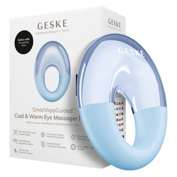 Масажер для очей GESKE Cool&Warm Eye Massager 7в1 starlight, Блакитний