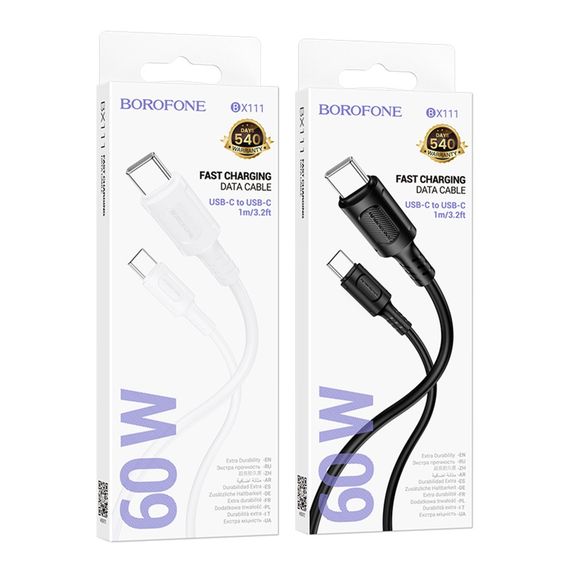 USB Borofone BX111 Type-C to Type-C 60W | Зображення 1