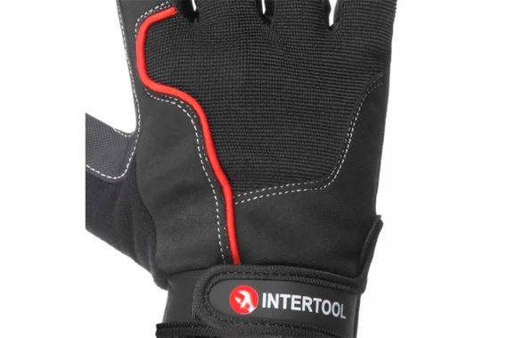 Перчатка Intertool - экокожа Amara без пальцев 10" (SP-0145) | Зображення 1
