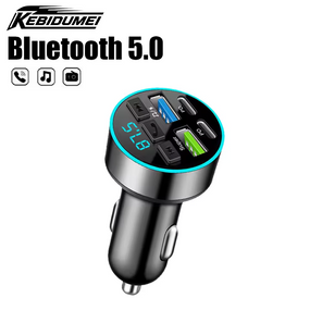 FM-трансмітер KEBIDUMEI Bluetooth 5.0  66 W PD + 2×USB гучний зв'язок MP3-плеєр Hands-Free