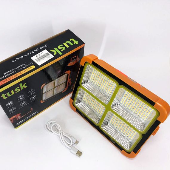 Потужний ліхтар - прожектор із сонячною панеллю та функцією Power bank Solar LED light WR-188 12000 mAH | Зображення 2