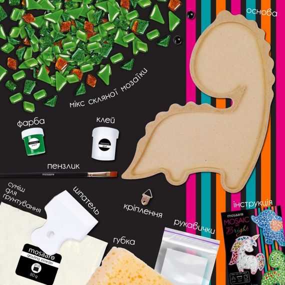 Дитячий набір для творчості кришталева мозаїка "Динозавр" МА7003 | Зображення 3