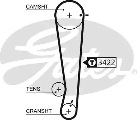 Ремінь ГРМ i10/Getz 1.1, Gates (5511XS) (24312-02270) | Зображення 4