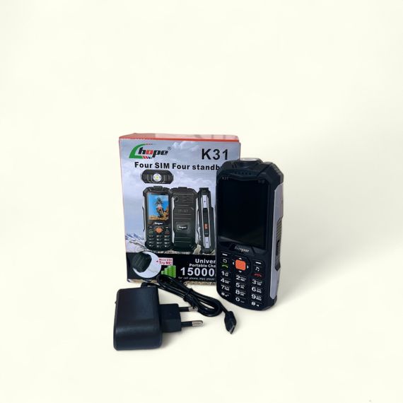 Кнопковий мобільний телефон на 4 сім карти AIEK Hope K31 Black | Зображення 5