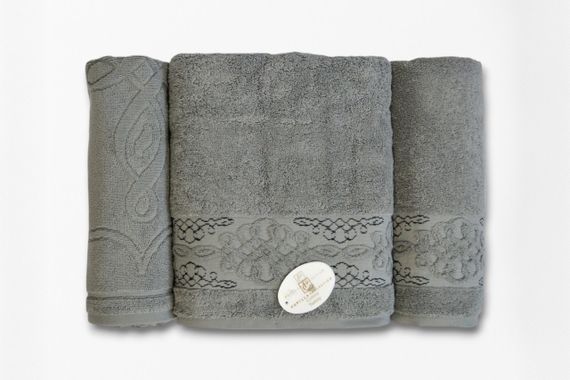 Подарочный набор полотенец Pupilla Penanope Gri | Зображення 1