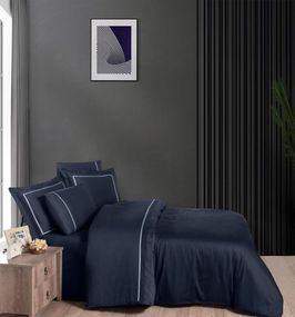 Постільна білизна First Choice V. I. P Satin Moonlight 200 х 220 см Pierre Navy Blue