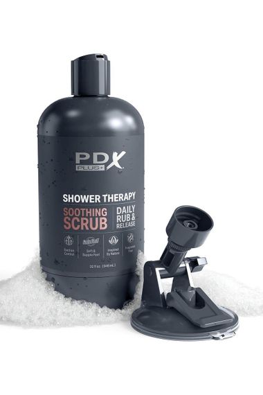 Мастурбатор у колбі Pipedream PDX Plus Shower Therapy чорний, 28.5 см Sex Aura | Зображення 4