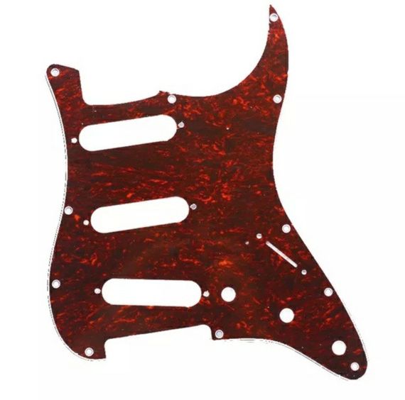 Пікгард бордовий SSS для електогітари Fender Stratocaster ST на Американській America