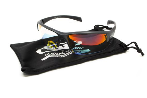 Окуляри фотохромні (захисні) Global Vision Hercules-7 Photochromic Anti-Fog (G-Tech™ red), фотохромні дзеркальні червоні | Зображення 8