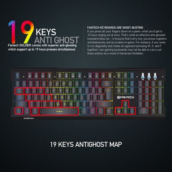Клавіатура з механічними перемикачами та RGB підсвічуванням Fantech Soldier K612 (23826-01_829) | Зображення 3