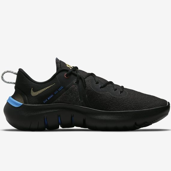 Кроссовки мужские Nike Flex Run CW3408-001 (черные, для бега, повседневные, текстиль, логотип найки) | Зображення 1