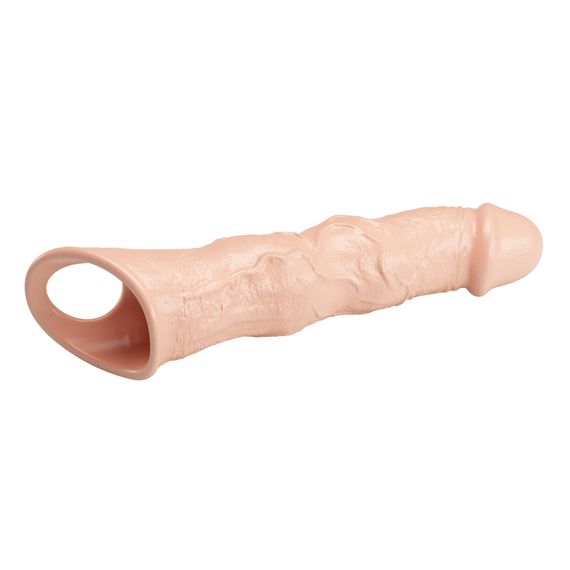 Подовжуюча насадка на член - Pretty Love Extension Penis Sleeve Flesh, 28 см | Зображення 6