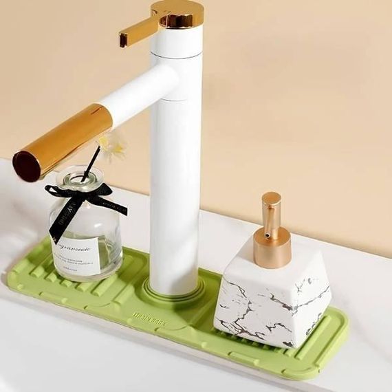 Килимок бризковик на кран Drain mat LY-692 Зелений