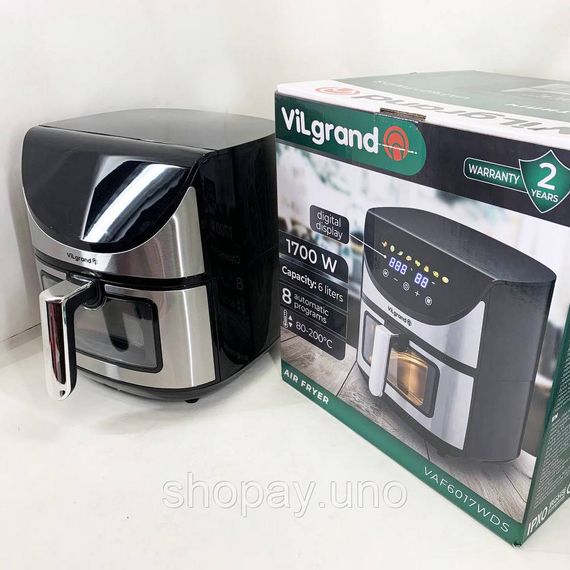 Фритюрница без масла с дисплеем ViLgrand, Аэрофритюрница с функцией приготовления разных блюд MA-48 | Зображення 9