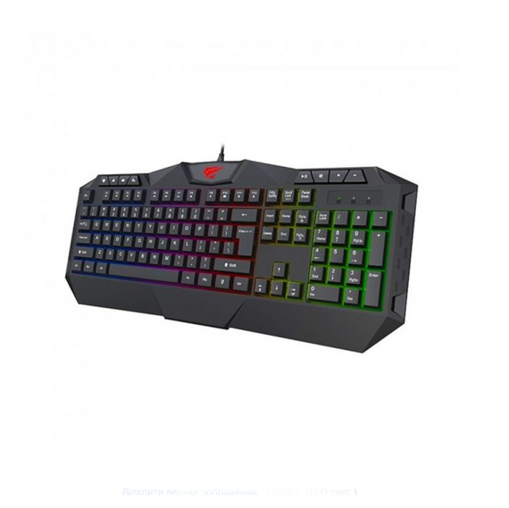Клавіатура Havit HV-KB510L дротова USB з підсвічуванням чорний | Зображення 2