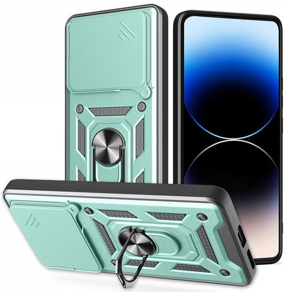 Чохол Ummi Camshield Serge Ring для Xiaomi Poco F7 Зелений | Зображення 2