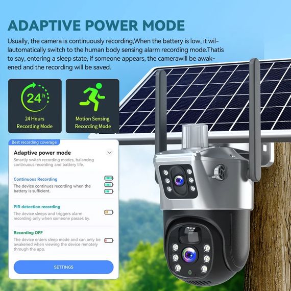 4G Камера відеоспостереження із сонячною панеллю XPRO 1080P (234574494_1819) | Зображення 5