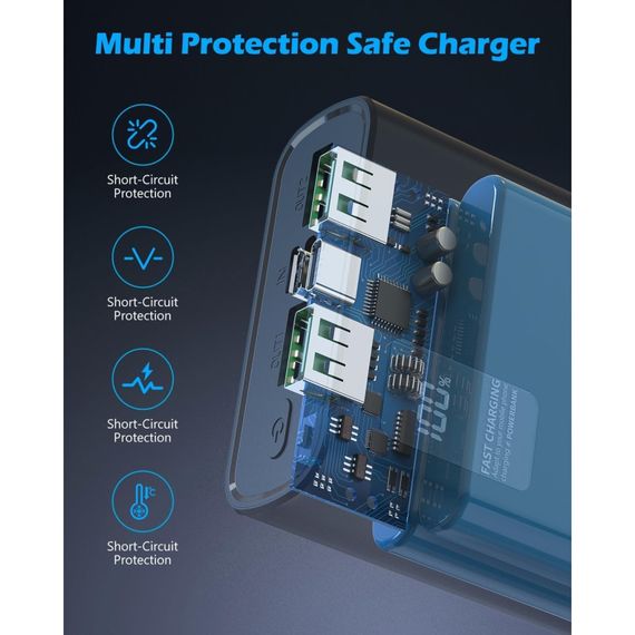 Повербанк Bogseth XHC-ZT02-PW 24000 мА·год, 22.5 W, USB C, Зовнішній акумулятор, | Зображення 5