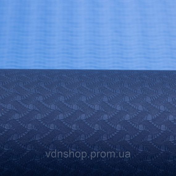 Килимок для йоги нековзкий 173×58 см Синій HP-42-10BL | Зображення 4