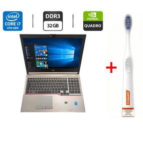 Мобільна робоча станція Б-клас Fujitsu Celsius H730 / 15.6" (1920x1080) TN / Intel Core i7-4900MQ (4 (8) ядра по 2.8 - 3.8 GHz) / 32 GB DDR3 / 512 GB SSD / nVidia Quadro K2100M, 2 GB GDDR5, 128-bit / WebCam б/в + Подарунок Зубна щітка Colgate