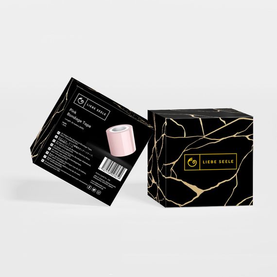 Скотч для бондажу Liebe Seele Bondage Tape Pink 25 м, не липне до шкіри та волосся, без слідів | Зображення 1