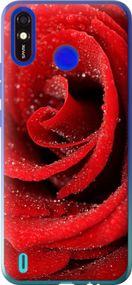 Чехол на Tecno Spark 4 Lite Красная роза "529u-2425-17620"