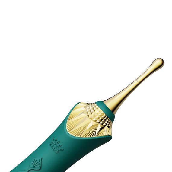 Вагінально-кліторальний вібратор Zalo — Bess Turquoise Green, багатофункціональний із насадками sexstyle | Зображення 2