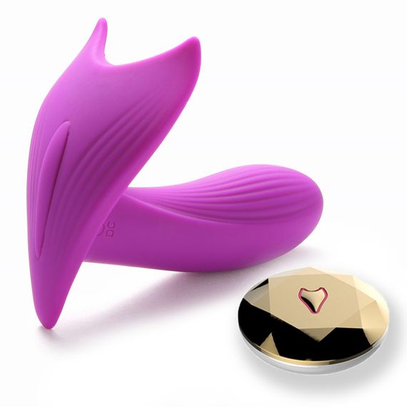 Вібратор з підігрівом та голосовим контроллером Foxshow Silicone Panty Sex Aura