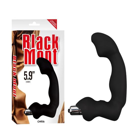 Масажер простати рельєфний Chisa Black Mont Avatar Dildo з вібрацією, чорний Sex Aura