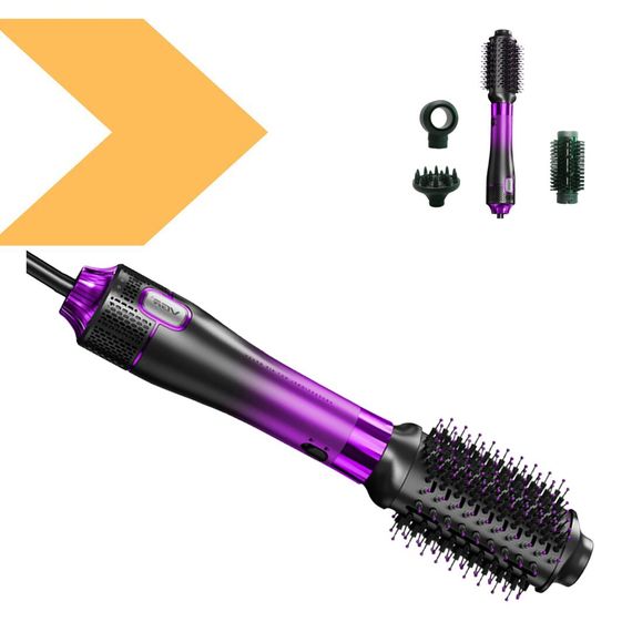 Фен-щітка стайлер VGR 4 в 1 V-484 Purple з 4 насадками та 2 режимами (45706-V-484 PURPLE_738) | Зображення 1