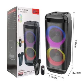 Беспроводная караоке-колонка с двумя микрофонами SPS ZQS8288
