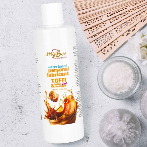 2в1 лубрикант та масажний гель - MyLove Aroma Series Intim&Massage Toffi, 300 мл Sex Aura | Зображення 2