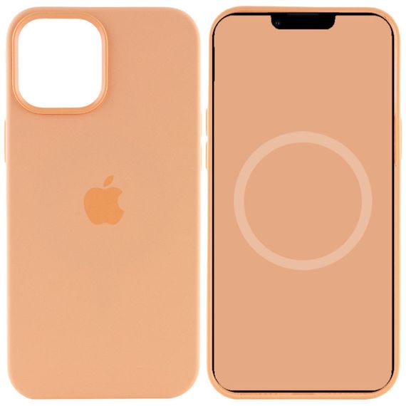 Чехол Silicone case (AAA) with Magsafe and Animation для Apple iPhone 12 Pro Max (6.7") Оранжевый / Cantaloupe