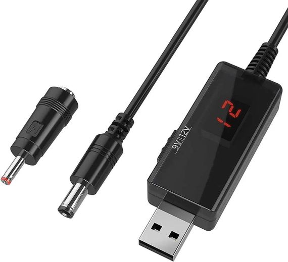 Кабель перехідник підвищувальний USB 5V to DC 5.5*2.1 9 V і 12 V (0,8 м) | Зображення 5