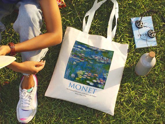 Екошопер BookOpt ВК4063 MONET «Водяні лілії» бежевий | Зображення 6