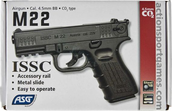 Пістолет пневматичний ASG ISSC M22. CO2. 4,5 мм кал. 4.5 мм Black | Зображення 6