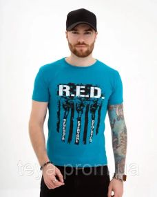 Футболка для чоловіків колір бірюзовий розмір XXL FI_008087