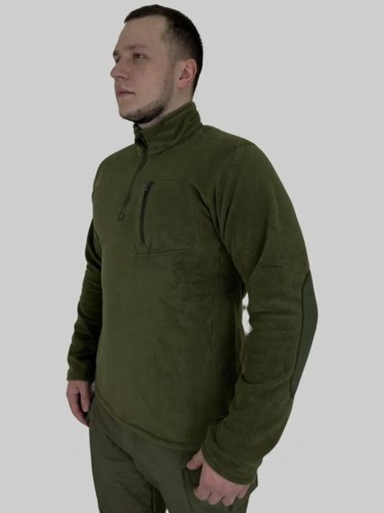 Кофта тактическая флисовая Ultimatum Basic Олива, мужская военная флиска, армейская кофта с молнией на шее XL