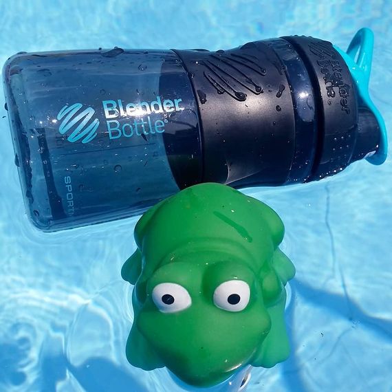 Шейкер спортивний (пляшка) BlenderBottle SportMixer 20oz/590ml Black/Teal (Original) | Зображення 5