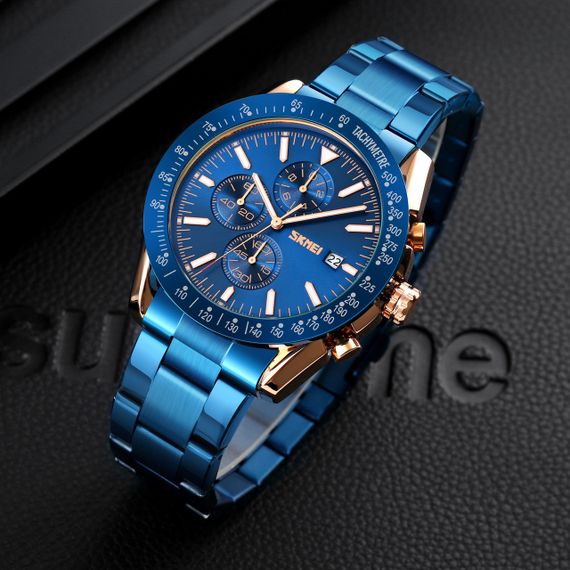 Годинник S2kmei 9253RGBU Rose Gold-Blue | Зображення 3