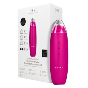Микродермабразийное устройство для удаления черных точек GESKE MicroDermabrasion Blackhead Remover 7в1 starlight, Малиновый