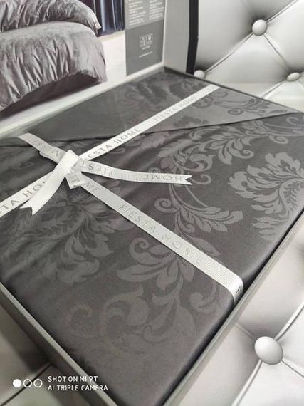 Постельное белье Fiesta Sandra antrasit Жаккард Хлопок Евро размер (4 наволочки)