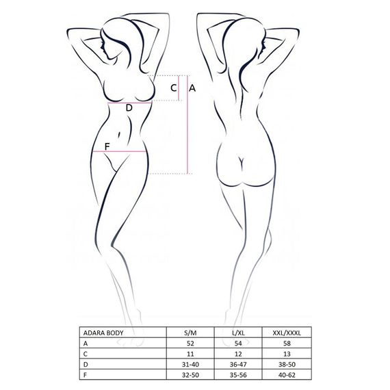 Боді монокіні ADARA BODY red L/XL - Passion | Зображення 2