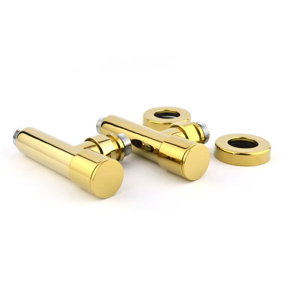 Кран кутовий для рушникосушки Raftec 1/2 "х1/2", подовжений, золото, 2шт. | Зображення 2
