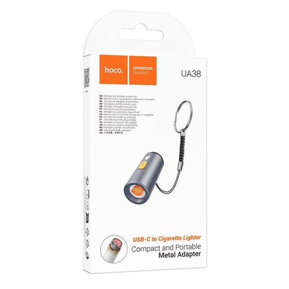 Запальничка HOCO UA38 від Type-C, Gray, Box | Зображення 1