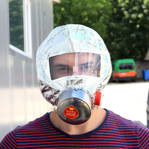 Противогаза фильтрующая Fire mask / Противопожарная маска-противогаз | Зображення 3